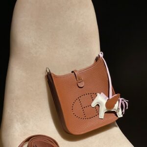 HERMES Mini Evelyne Color37 Clemence leather