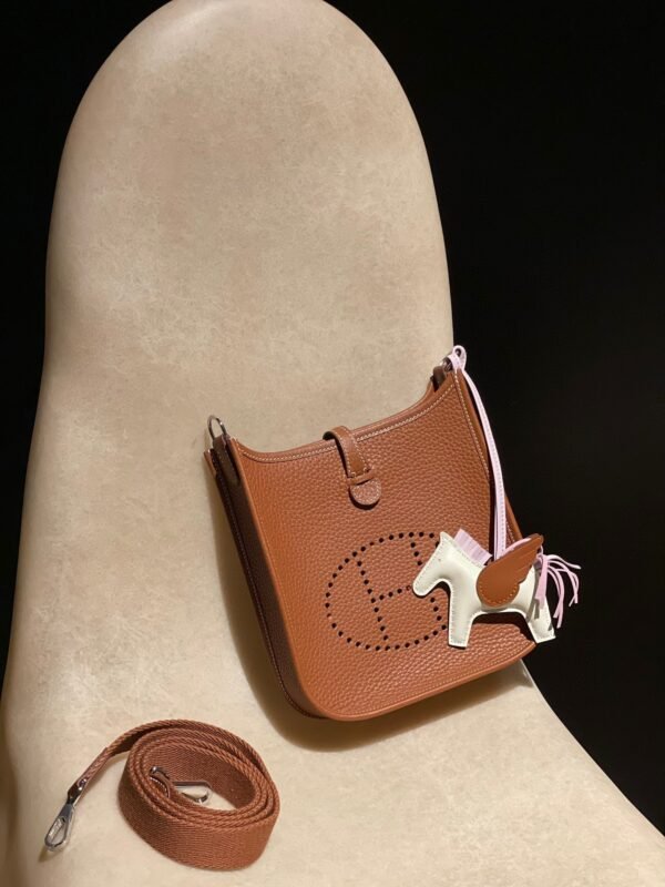 HERMES Mini Evelyne Color37 Clemence leather