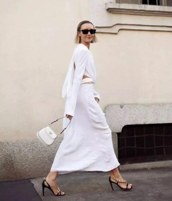 PRADA Cleo Brushed Leather Mini Shoulder Bag with Flap