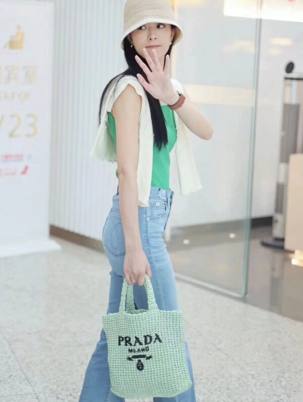 PRADA Small Crochet Tote Bag 1BG422