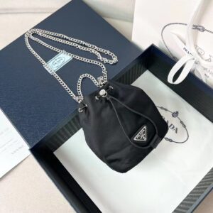 PRADA Mini Drawstring Bucket Bag
