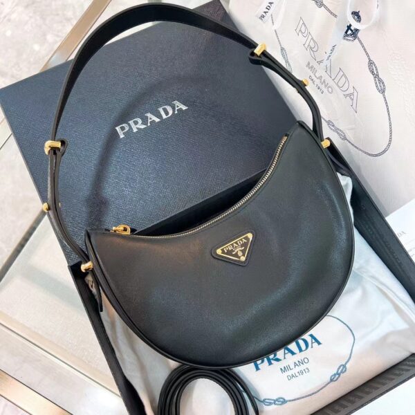 PRADA Arque Leather Shoulder Bag 1BC194
