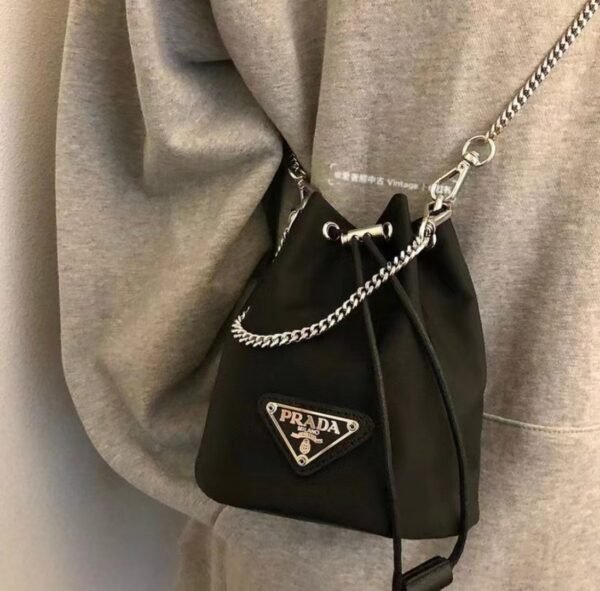 PRADA Mini Drawstring Bucket Bag