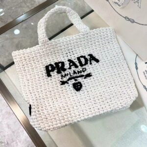 PRADA Small Crochet Tote Bag 1BG422