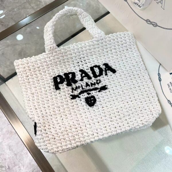 PRADA Small Crochet Tote Bag 1BG422