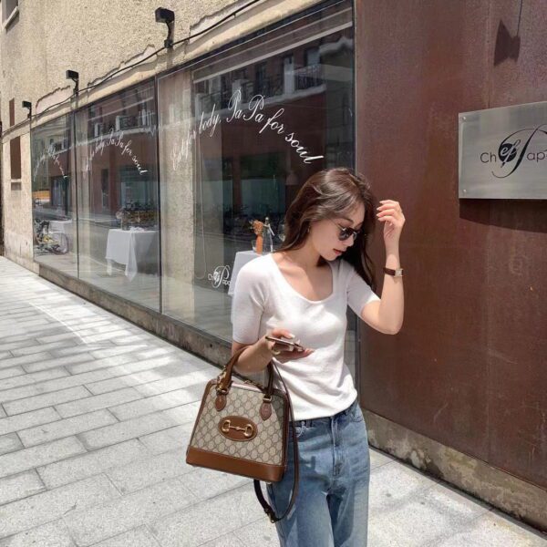 GUCCI Horsebit 1955 Top Handle Bag