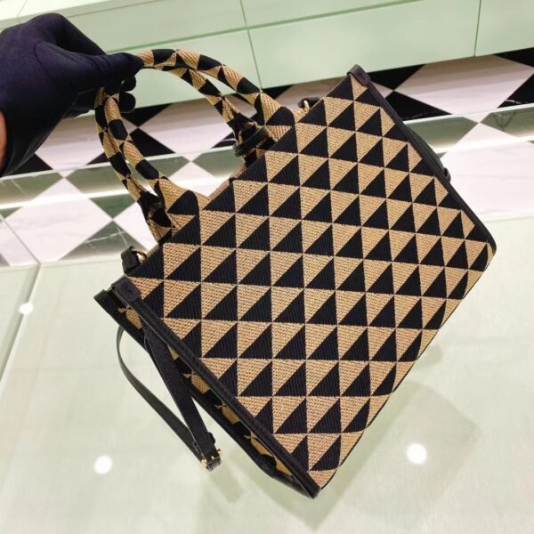 PRADA Symbole Embroidered Fabric Bag 1BA355