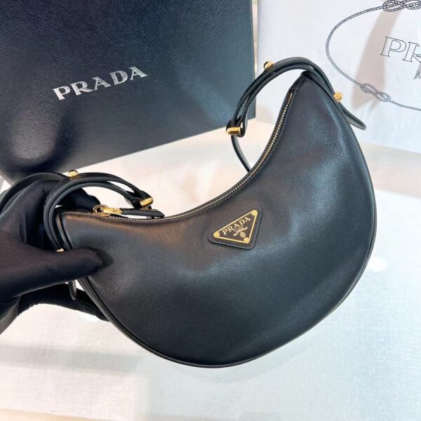 PRADA Arque Leather Shoulder Bag 1BC194