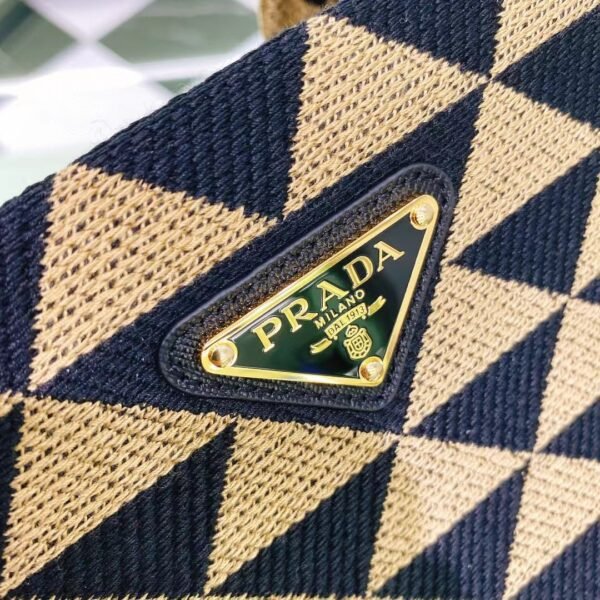PRADA Symbole Embroidered Fabric Bag 1BA355