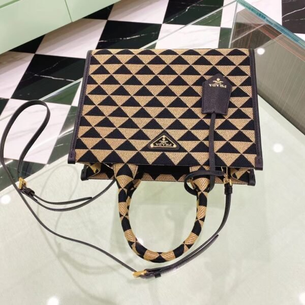 PRADA Symbole Embroidered Fabric Bag 1BA355