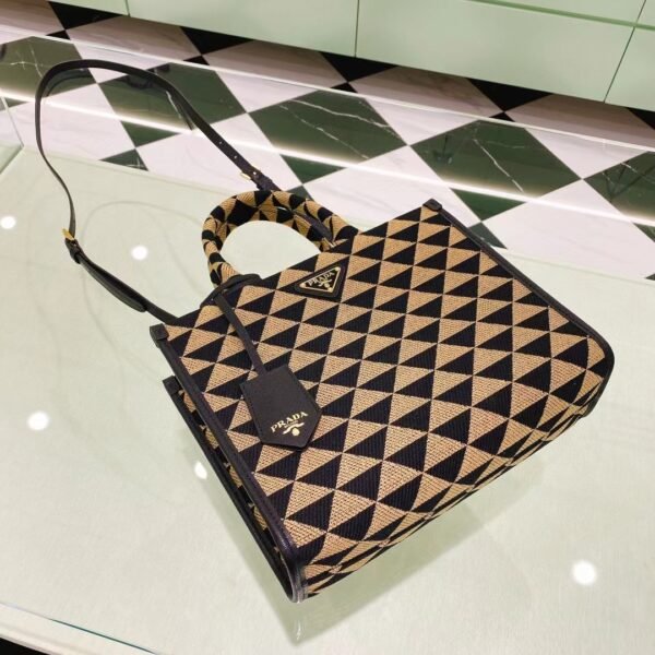 PRADA Symbole Embroidered Fabric Bag 1BA355