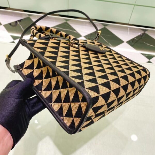 PRADA Symbole Embroidered Fabric Bag 1BA355