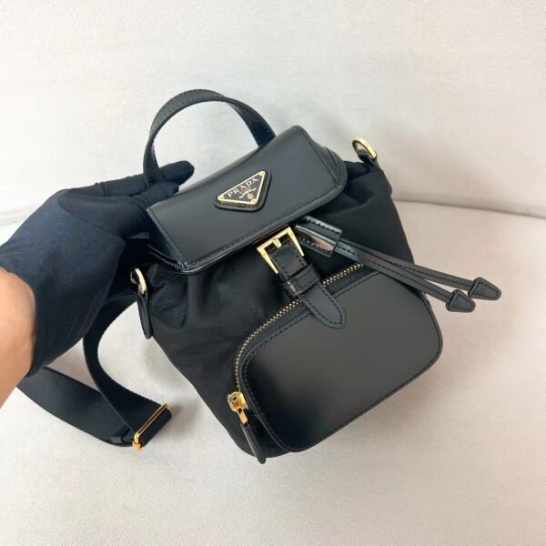PRADA Re-Nylon and Brushed Leather Bag 1BZ075