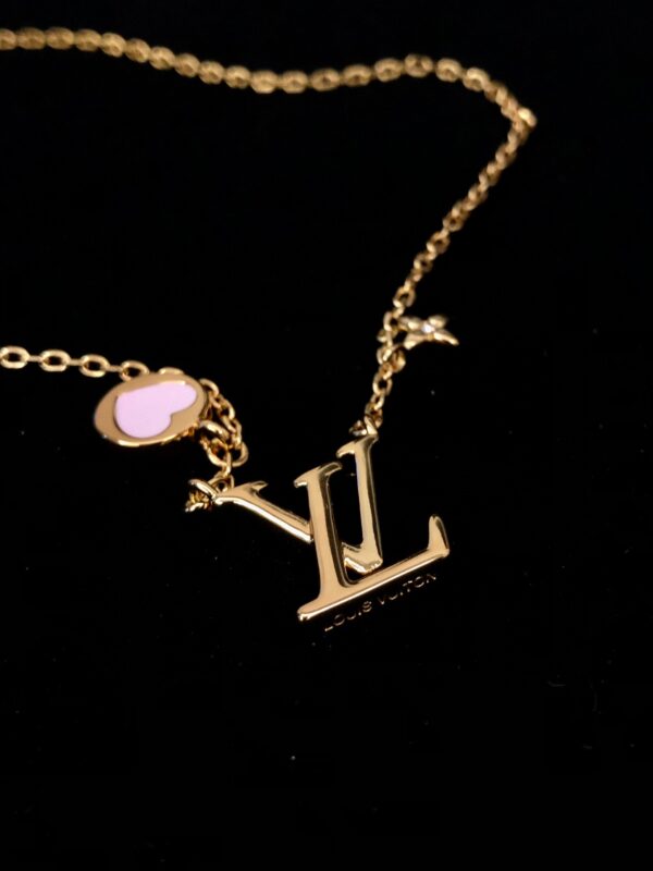 LV Pink Heart Necklace
