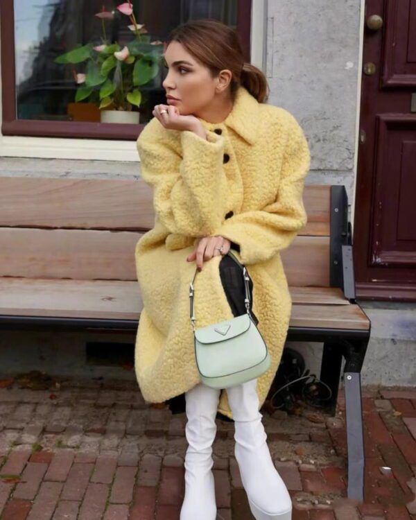 PRADA Cleo Brushed Leather Shoulder Bag with Flap