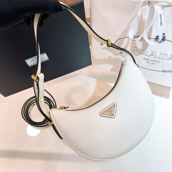 PRADA Arque Leather Shoulder Bag 1BC194