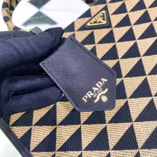 PRADA Symbole Embroidered Fabric Bag 1BA355