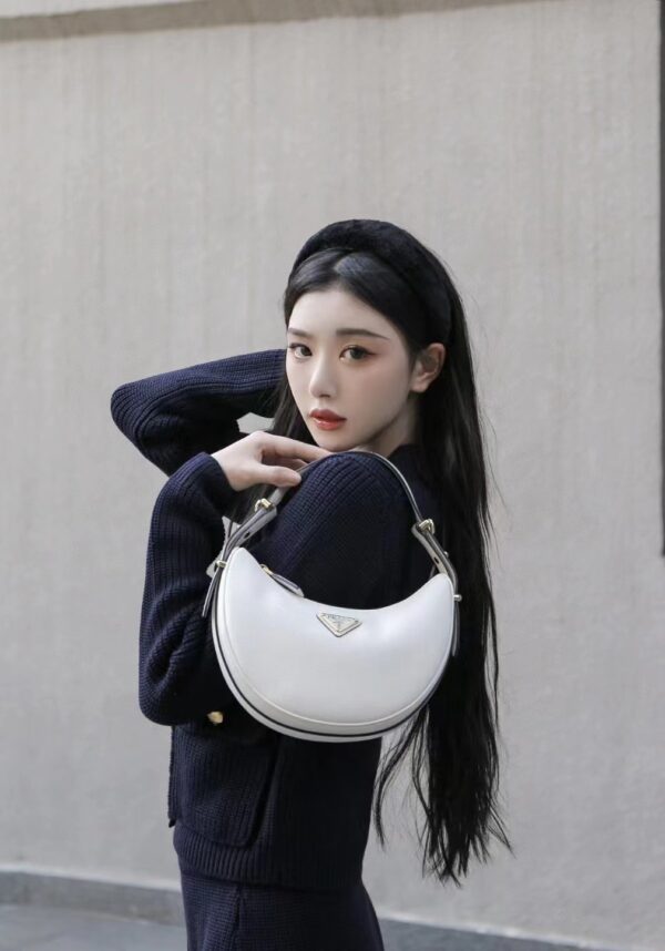 PRADA Arque Leather Shoulder Bag 1BC194