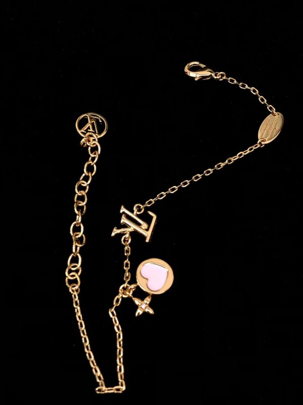 LV Pink Heart Bracelet