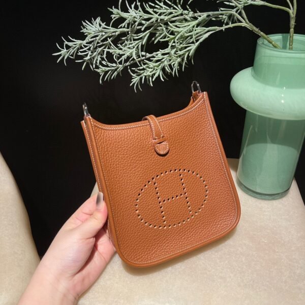 HERMES Mini Evelyne Color37 Clemence leather