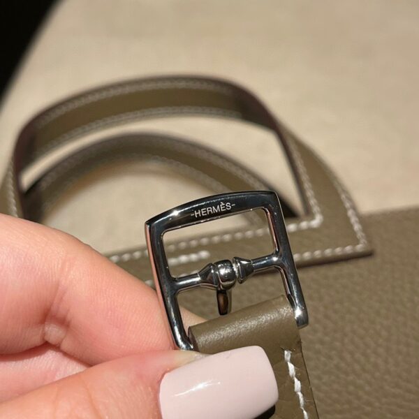 HERMES Halzan 25 Color18 Clemence leather