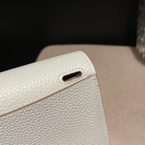 HERMES Halzan 25 Color:0T+D0 Clemence leather