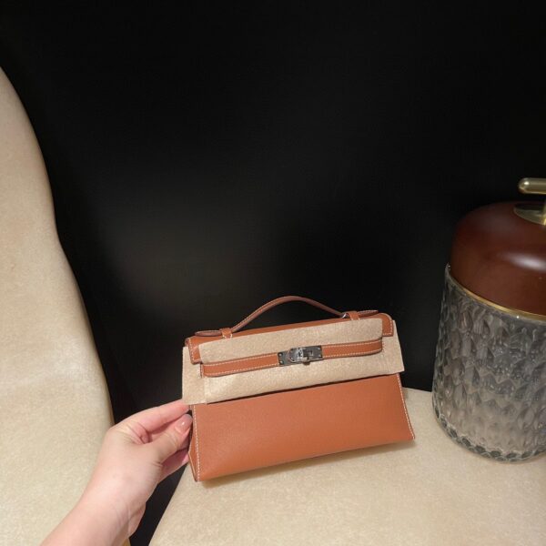 HERMES Kelly Pochette Color37 Swift leather
