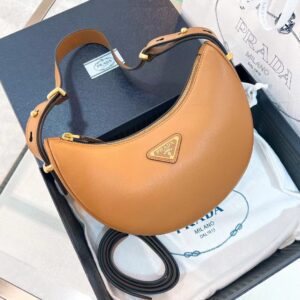 PRADA Arque Leather Shoulder Bag 1BC194