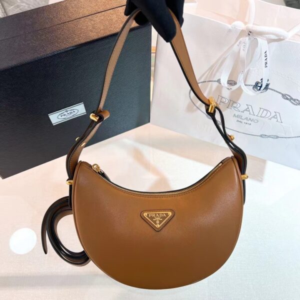 PRADA Arque Leather Shoulder Bag 1BC194