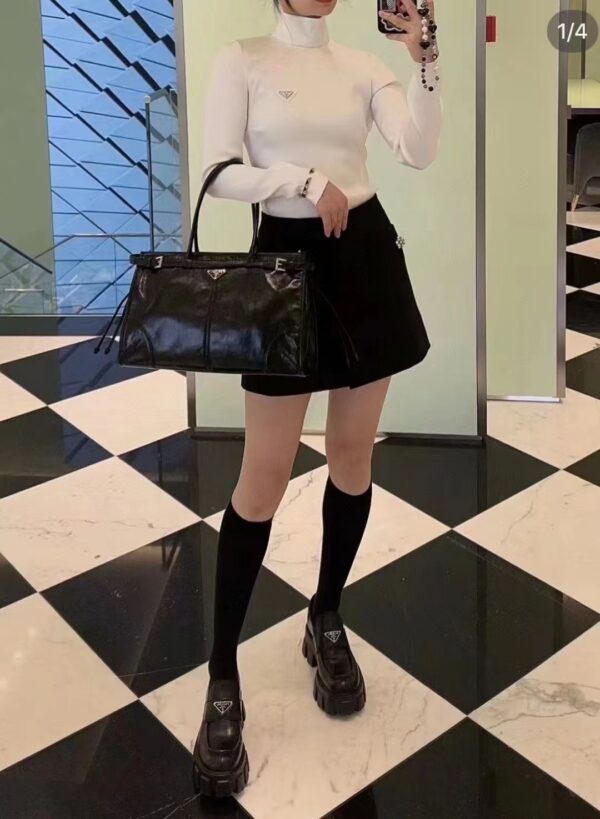 PRADA LuxSoft Leather Handbag 1BA433/1BA439