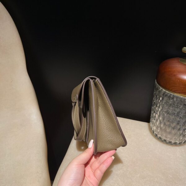 HERMES Halzan 25 Color18 Clemence leather