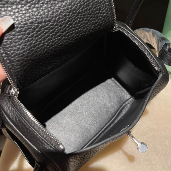 HERMES Mini Lindy Color89 Clemence leather