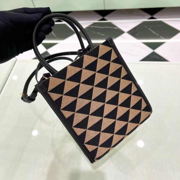 PRADA Symbole Embroidered Fabric Bag 1BA355