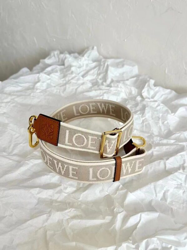 LOEWE Anagram Strap in jacquard and calfskin