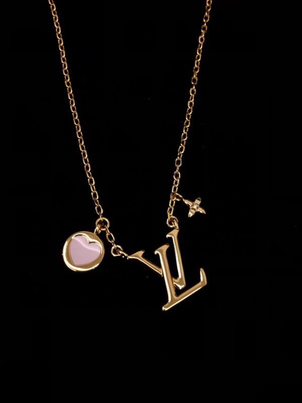 LV Pink Heart Necklace