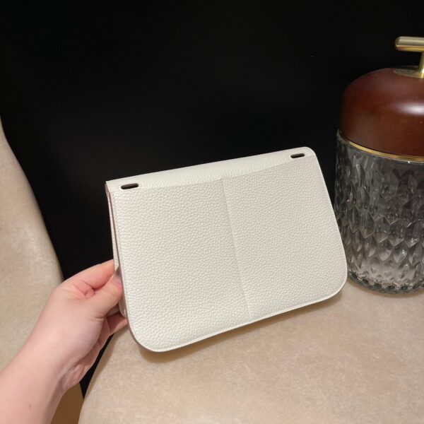 HERMES Halzan 25 Color:0T+D0 Clemence leather