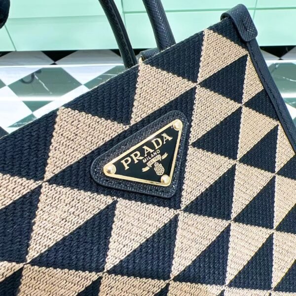 PRADA Symbole Embroidered Fabric Bag 1BA355