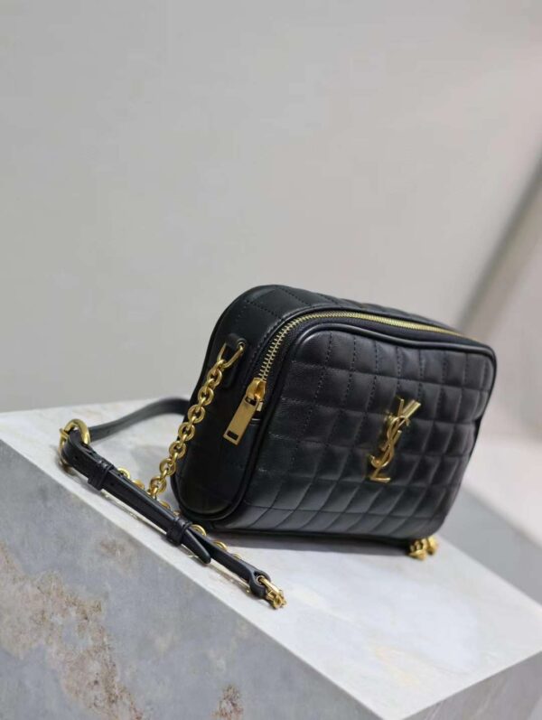 YSL CASSANDRE MATELASSÉ CARRÉ Mini Camera Bag in Lambskin