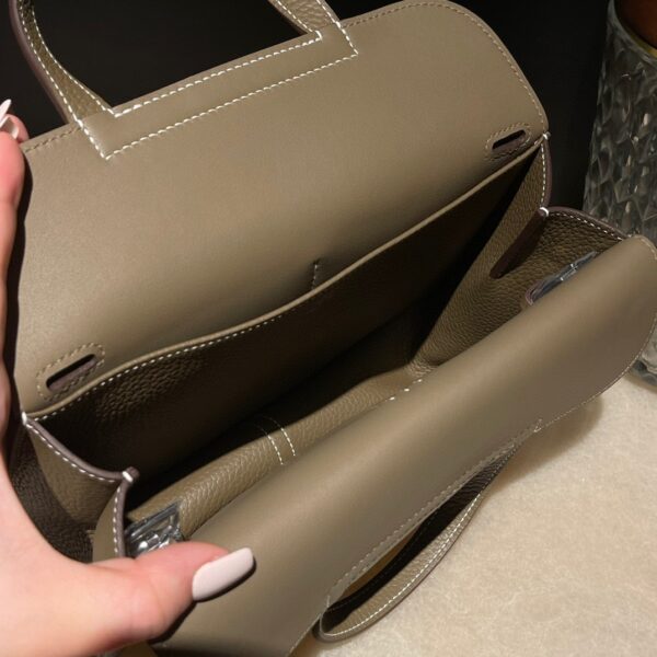 HERMES Halzan 25 Color18 Clemence leather