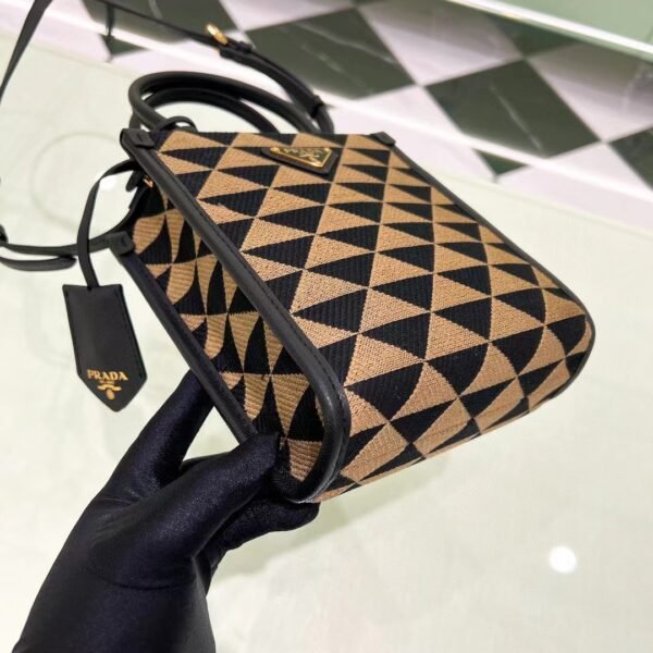 PRADA Symbole Embroidered Fabric Bag 1BA355