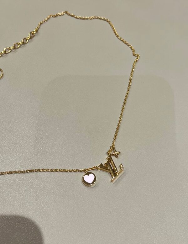 LV Pink Heart Necklace