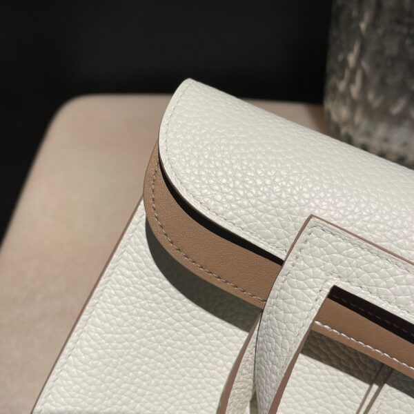 HERMES Halzan 25 Color:0T+D0 Clemence leather