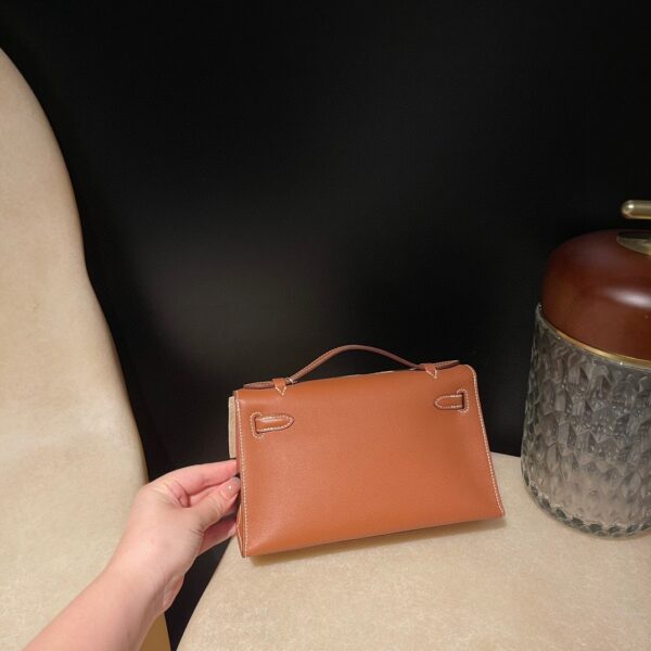 HERMES Kelly Pochette Color37 Swift leather
