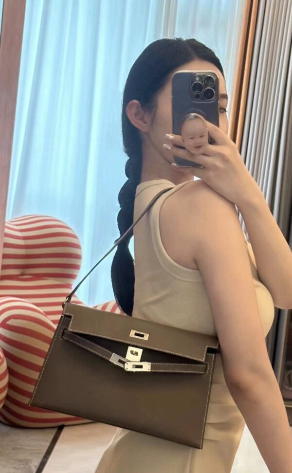 HERMES Kelly Elan Color18 Madam leather