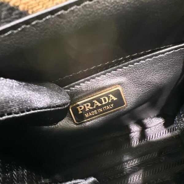 PRADA Symbole Embroidered Fabric Bag 1BA355