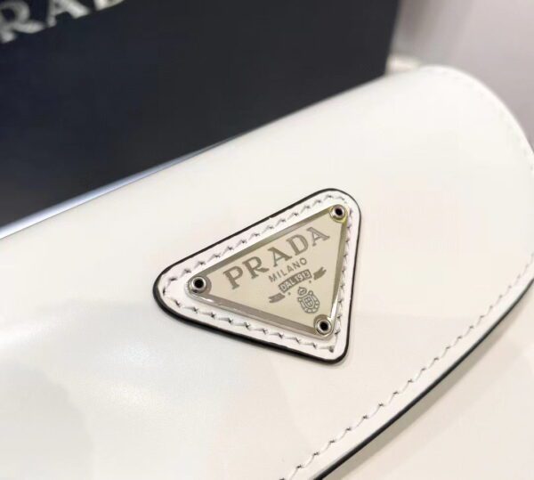 PRADA Cleo Brushed Leather Mini Shoulder Bag with Flap