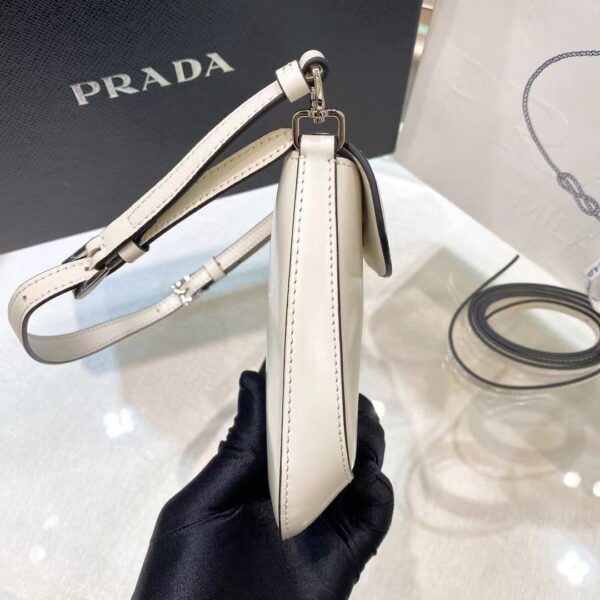 PRADA Cleo Brushed Leather Mini Shoulder Bag with Flap