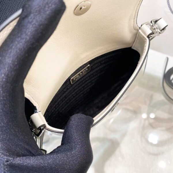 PRADA Cleo Brushed Leather Mini Shoulder Bag with Flap