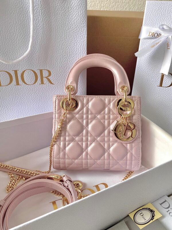 Mini Lady Dior Bag Pearlescent Lambskin