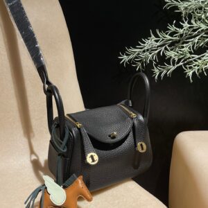 HERMES Mini Lindy Color89 Clemence leather